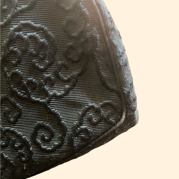 Lewis Vintage 1960s Black Embroidered Evening Handbag - Picture 10 of 11
